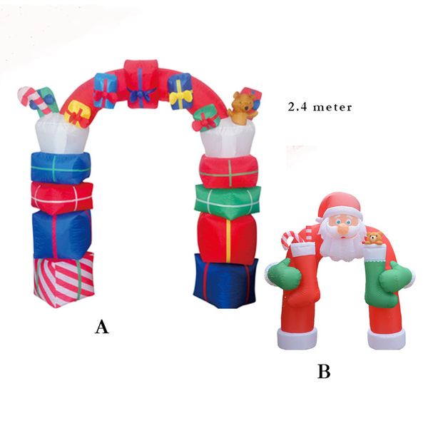 

lovely high-quality inflatable arch snowman santa clause christmas home & garden decoration party 2.4m