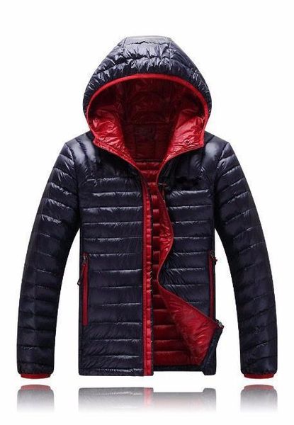 

2019. new winter men's down puffer jacket casual brand hoodies down parkas warm ski mens coats, Black