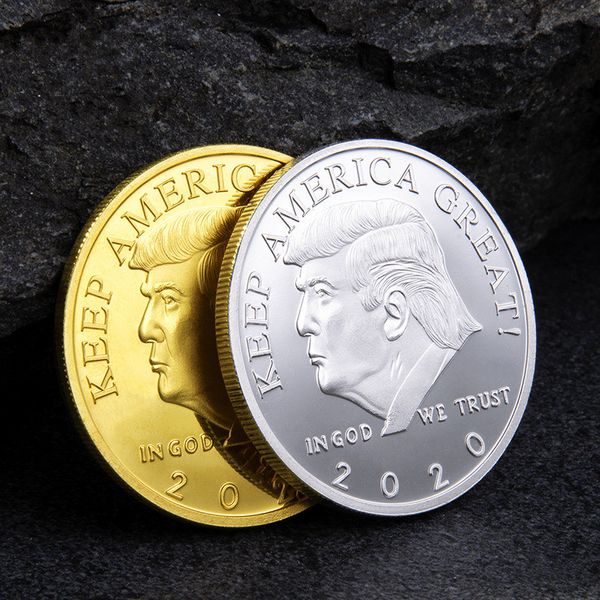 

Памятная монета 2020 года Дональда Трампа Президент США Аватар Золотые монеты Сере