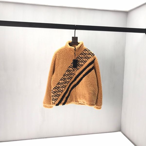 

2020 французская осень и зима последняя мода зерна овечьей шерсти унисекс топ хорошее качество черный коричневый удобная шуба куртка негабар, White;black