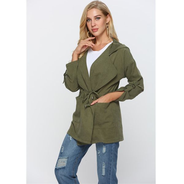 

trench women coat fashion ladies casual clothing female spring womens clothing harajuku woman plus size clothes windbreaker, Tan;black