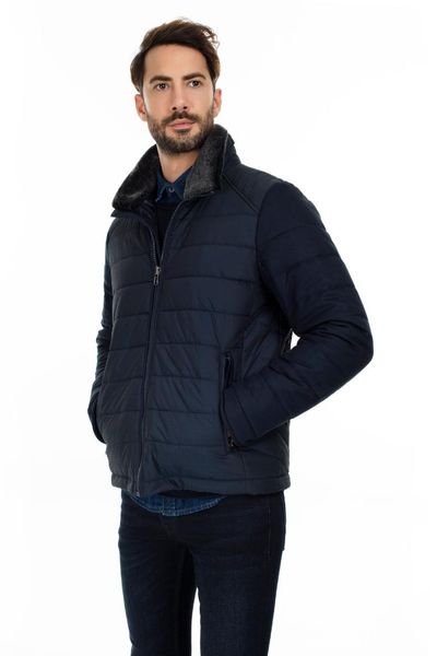 

allegro faux fur detail coat male coat 0069321, Black