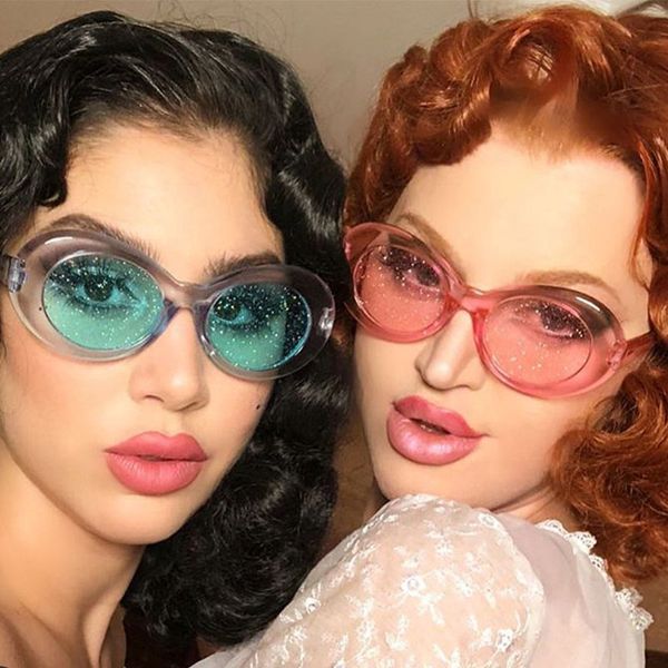 

fashion oval sunglasses retro women sun glasses classic gafas shades vintage eyewear for lady uv400 eyeglasses, White;black