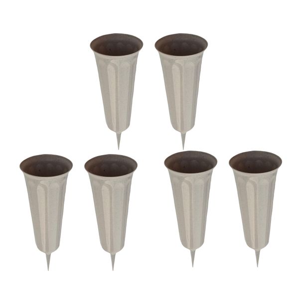 

6-pack 10.2 ''insert in floor-fluted flower vases container weatherproof