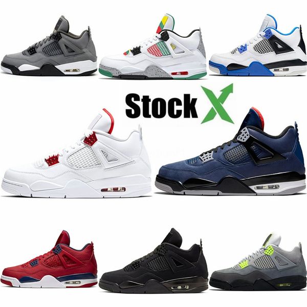 

mens 4 iv cactus jack basketball shoes for sale 4s bred lack red cement grey mens sneakers sports shoes with box size 7-13 #169