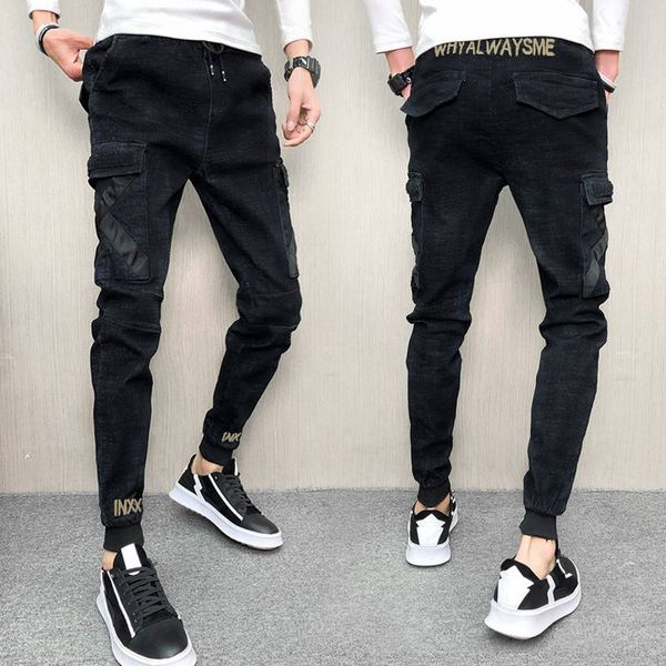 

new spring jeans, men's skinny pants, social spirit pants, students' leggings, Blue