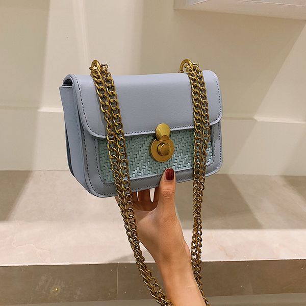 

сумка женщины 2019 прилив hasp твердые лоскут цепи crossbody сумки для женщин искусственная кожа ежедневно лоскутное плечо сумка