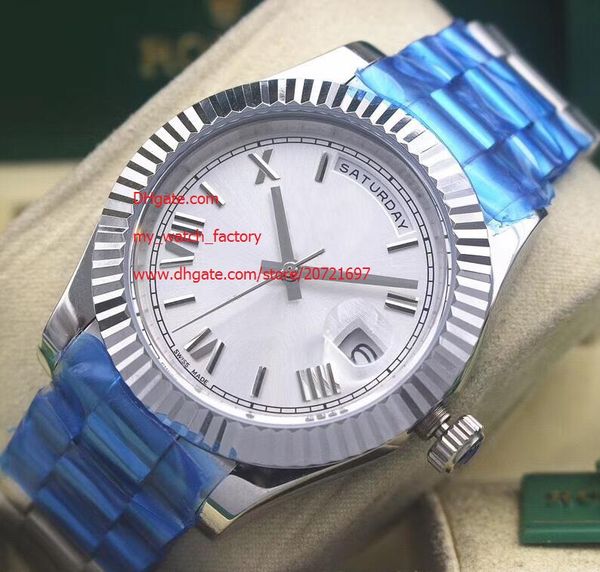 

бесплатная доставка завод поставщик luxury высококачественные часы 41мм 228239 asia 2813 движение автоматические механические мужские часы б, Slivery;brown