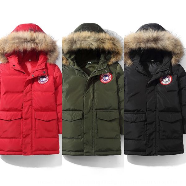 

children 2019 winter children's children's in the big length fur collar coat down jacket coat down jacket, Blue;gray