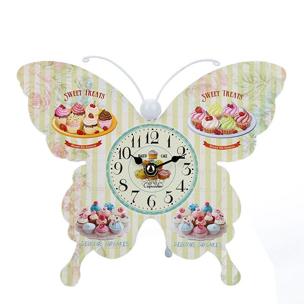 

european retro metal clocks ornaments butterfly alarm clocks deskcrafts creative small home office decoration gifts