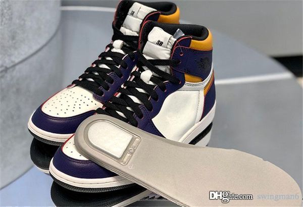 

new authentic originals air high 1 og defiant basketball shoes sb lakers light bone court purple black gold retro men sneakers cd6578-507