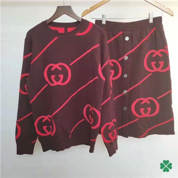 

2020 spring summer short sleeve knitted letter coat and for womens fashion knitted skirts 2 pieces sets, White