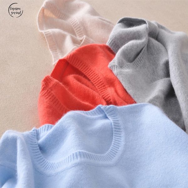 

свитер кашемира 2019 шерсти женщины сплошной цвет пуловер o шею свитер женщина с длинным рукавом твердая доставка вязаная перемычки падения, White;black