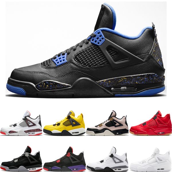

2019 new 4 4s wings designer basketball shoes 2019 bred cool grey black cat white cement silt red mens sports sneakers size 8-13