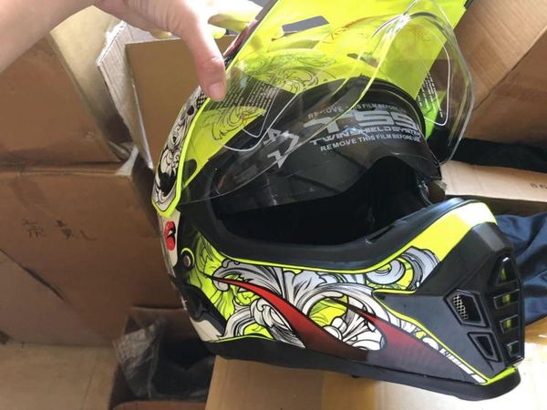

2019 new shipping motorcycle helmets motocross racing helmet motorbike full face dual shield helmet available