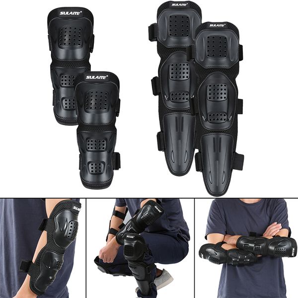 

4pcs elbow knee protective pads equipped with elastic quick release strap kneepad elbow guard