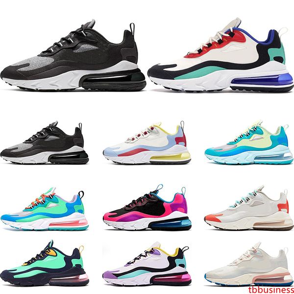 

react men running shoes bauhaus optical triple black fashion mens trainer breathable sports sneakers size 36-45