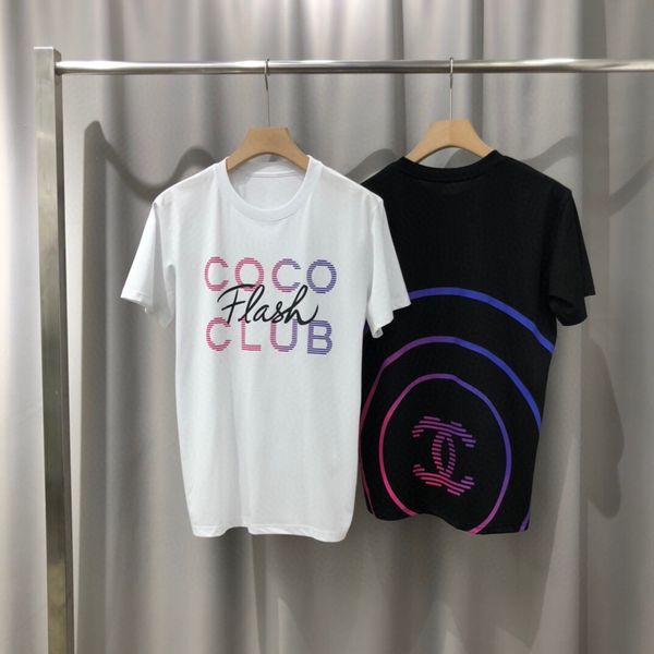 

2020 spring summer t-shirt black white men's casual round neck short sleeve cotton fashion printed women's t-shirt size: s-xxl