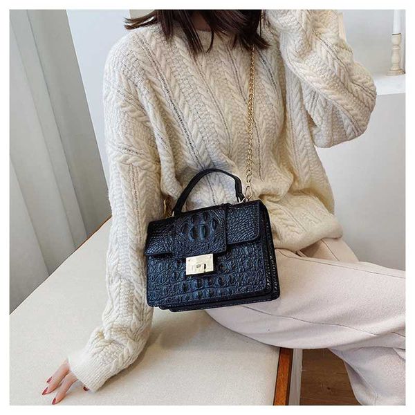 

handbag new women bag crocodile chain shoulder crossbody messager bag tote purse bolsa feminina sac