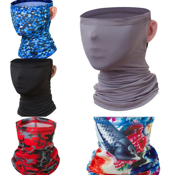 

xwg39 shipping 2020 new half face mask neck headscarf bike motorcycle scarf scarf scarf mask cycling role-playing ski biker headband, Black