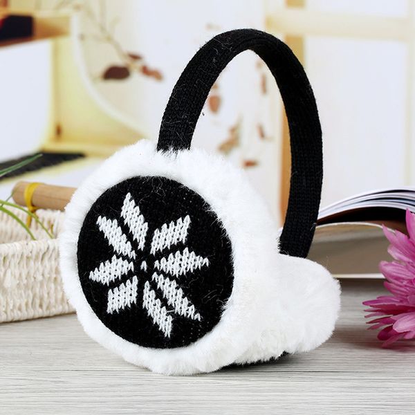 

cute deer snowflake thickening plush earmuffs women winter warm earmuffs comfort, Blue;gray