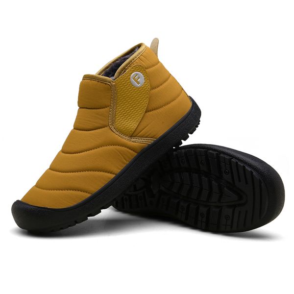 

2019 new hiking boots rubber sole non-slip keep warm winter men waterproof walking shoes protective and wear-resistant sole