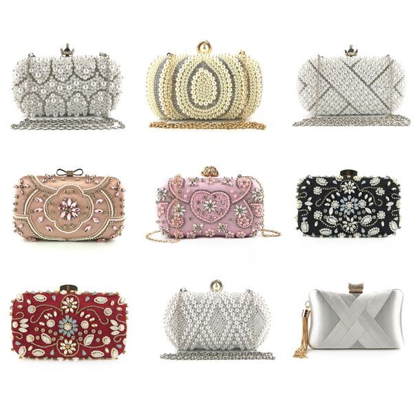 

women party metal diamond crystal clutches evening wedding makeup bag bridal shoulder handbag box birthday gift clutch