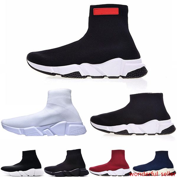 

wholesale luxury designer fashion running shoes for women & men triple black flat fashion socks boot mens sneaker speed trainer zapato 36-45