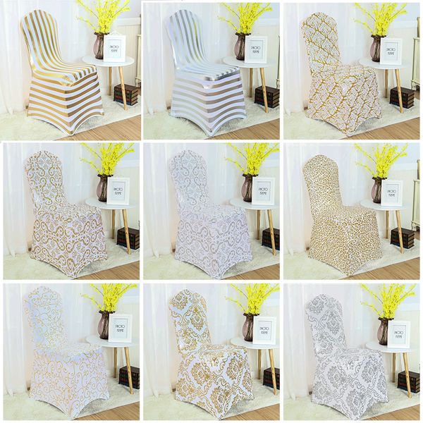 

8 colours print chair cover pattern spandex chair cover for wedding party decoration lycra dinner fit all chairs