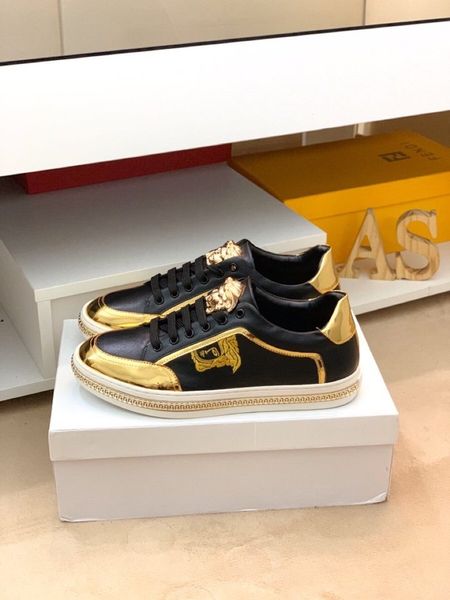 

fast delivery new men's luxury sports casual shoes fashion brand autumn and winter design classic pattern non-slip flat bottom kgd, Black