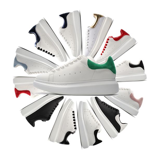 

[with box] designer white black shoe classic suede velvet leather men womens flats platform oversized sneaker shoes espadrille flat sneakers