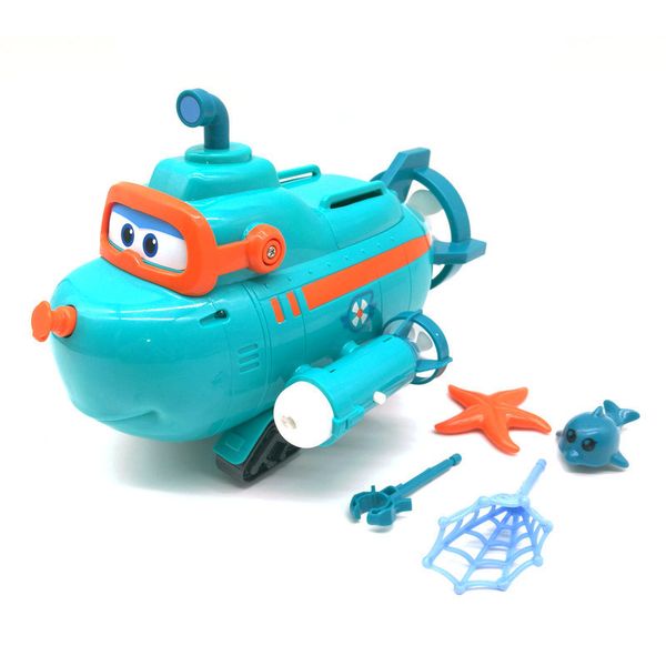 

new season super wings willy's submarine boat with sound music light deformation action figure set simulation model gift toys y200428