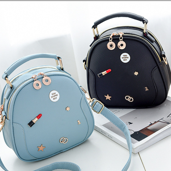 

badge decoration women's bag mini phone handbags pu solid soft bags for women double zipper shoulder bags flap crossbody bag new