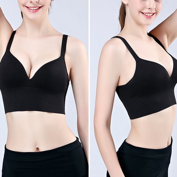 

women sports bras fast dry wire-breathable slim fit underwear for fitness b2cshop, White;black