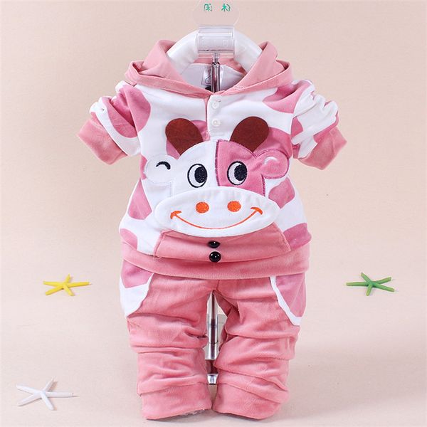 

infant clothing for baby girls clothes set 2019 autumn winter baby boys clothes hoodie+pants 2pcs outfits suit newborn clothes, White