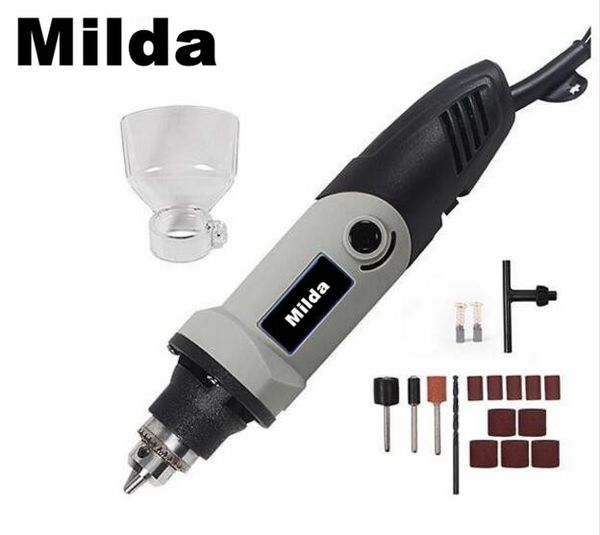 

milda 400w mini electric drill with 6 position variable speed dremel style rotary tools mini grinder grinding power tool
