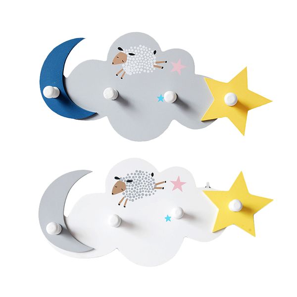 

2pcs wall mount cartoon coat rack hat clothes hanging robe jacket holder
