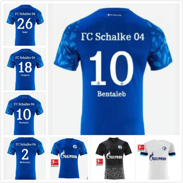 

2019 2020 fc schalke 04 футбол джерси 19 burgstaller 7 uth 6 mascarell harit serdar sane custom home away 19 20 футболка, Black;yellow