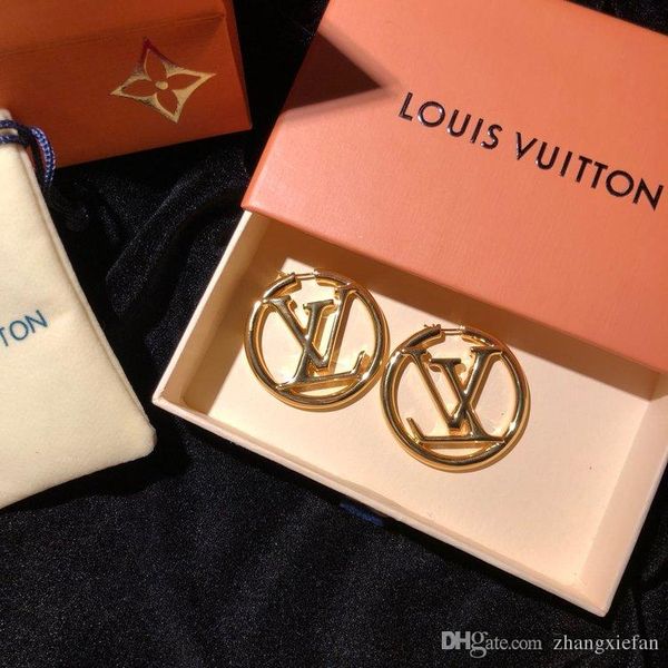 

designer earrings luxury jewelry women earring des boucles oreilles brand love hoop 925 sterling silver orecchini, Golden;silver