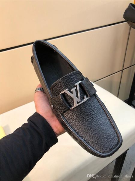 

2019ss men genuine leather business shoes luxury design leisure and business dual purpose comfortable breathable, Black