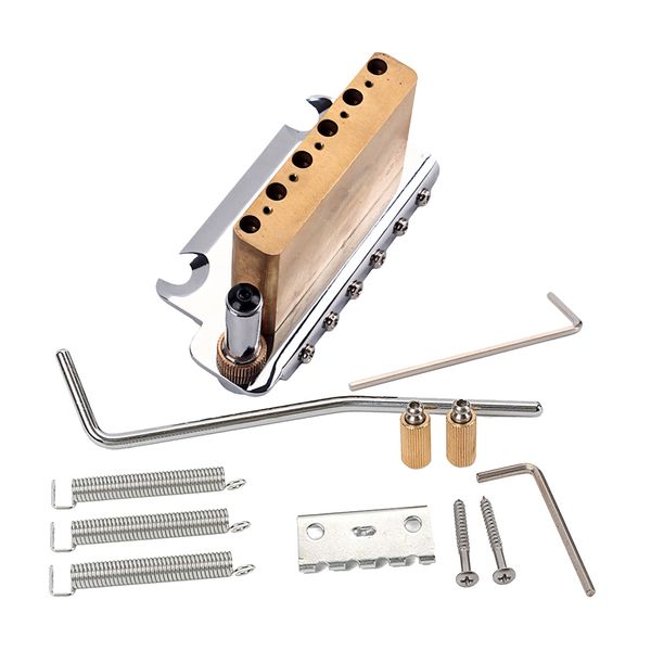 

for st electric guitar tremolo system bridge brass grooved saddles