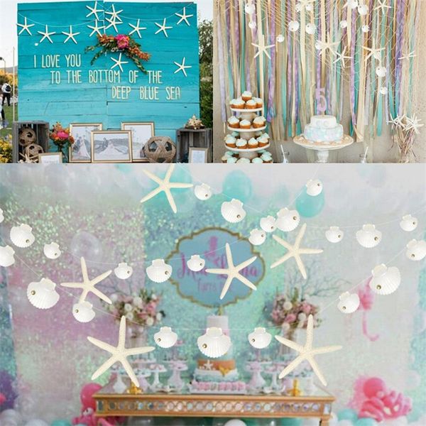 

two-sided starfish shell pull flag originality ocean style room party dressing flower pulling opp packing 5 5ks2 j1