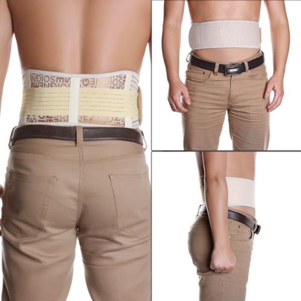 

tourmaline self heating waist belt brace support strap magnetic infrared ray, Black;gray