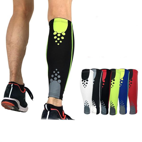 

1pc calf compression sleeve print leg performance support shin splint & calf pain relief cycling, Black
