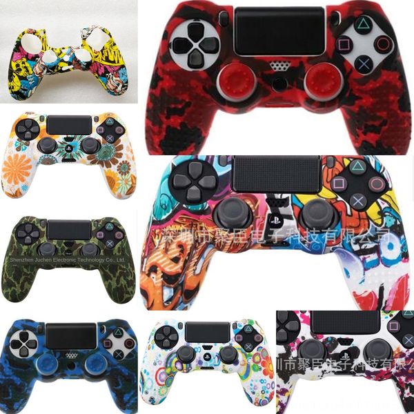 

p2zkj rubber case silicon controller camouflage console case for ps4