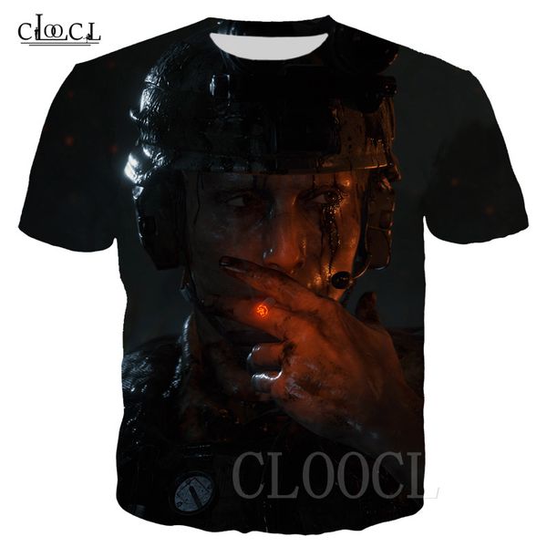 

2020 new style game death stranding t-shirt 3d print summer short sleeves tee shirt homme pullover harajuku men women plus size, White;black
