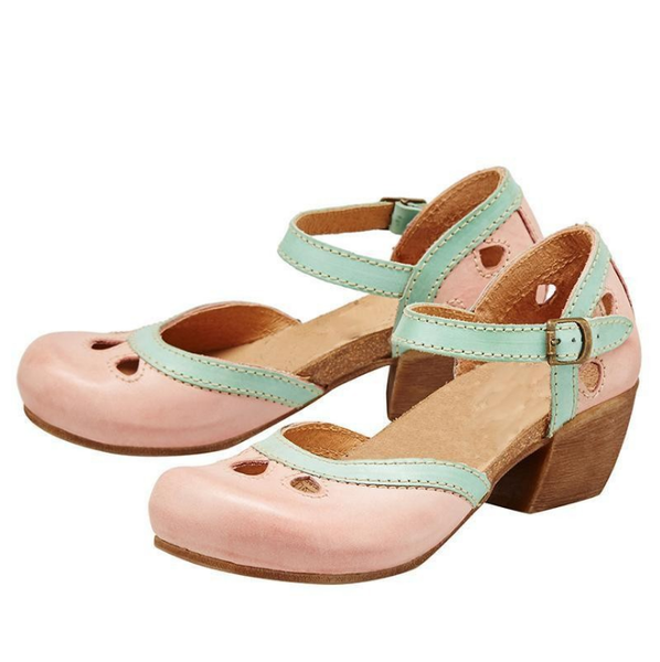 

shoes women round toe spring pumps chunky high heels mary jane ladies shoes thick heels beige 34-43, Black