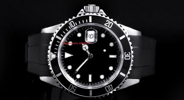 

factory maker 116610 mens rubber bracelet black ceramic bezel 40mm automatic mechanical men watches new arrival asia 2813 movement, Slivery;brown