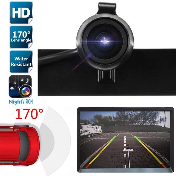 

car vehicle reversing camera license plate backup parking camera 170 degree waterproof led rear view night vision
