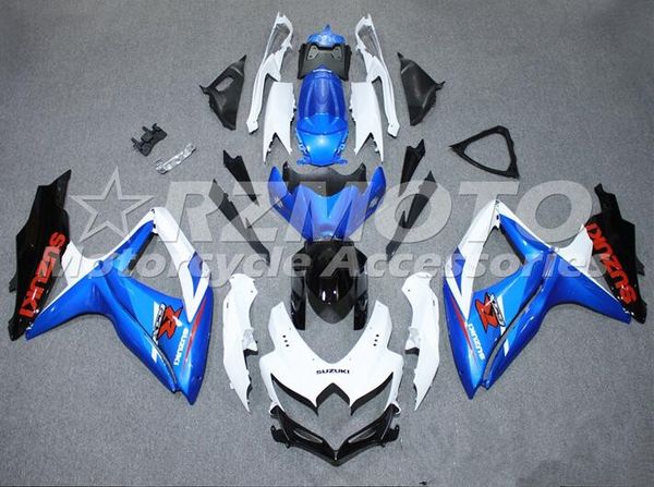 

Новый ABS Мотоцикл Полный обтекатели Комплект, пригодный для SUZUKI GSX-R600 GSX-R750 GSX-R 600 750 K8 2008 2009 2010 08 09 10 Body набор черный белый синий